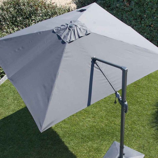 Image de Parasol Alu Deporte 3X3M Inclinable Grey - PRO LOISIRS