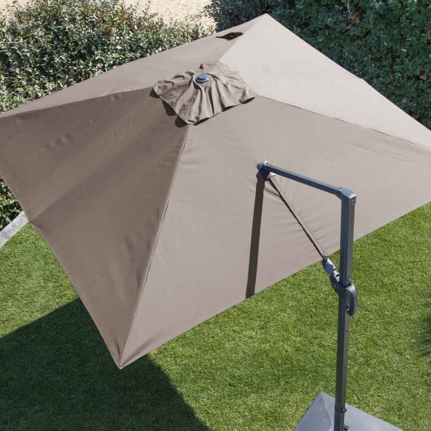 Image de Parasol Alu Deporte 3X3M Inclinable Taupe - PRO LOISIRS