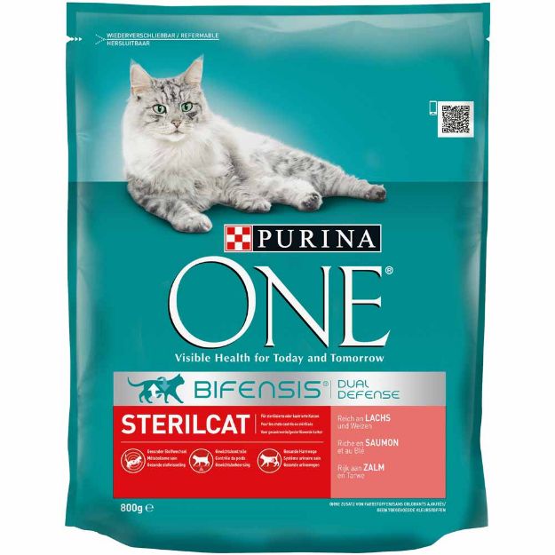 Image de ONE 800G BIFENSIS STERILCAT RICHE EN SAUMON ET BLÉ