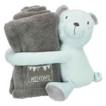 Image de Junior set douillet, couverture/ours, en peluche