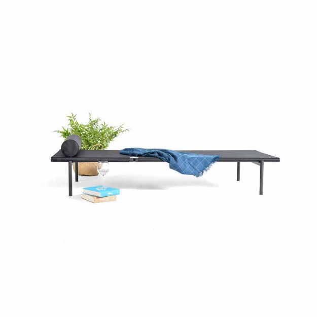 Image de Chaise longue sun lounge noir - Arcane