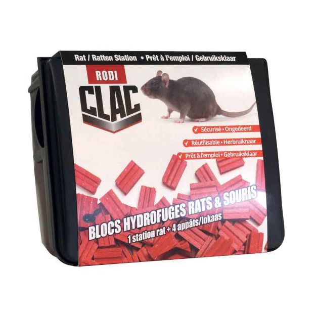 Image de Blocs Hydrofuges Rats & Souris 100gr +1 station Rats