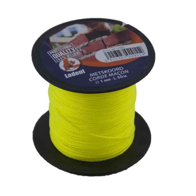 Image de Fil Macon Nylon Tressé 1mm 50M Fluo