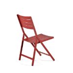 Image de Chaise pliante aluminium - rouge orient.