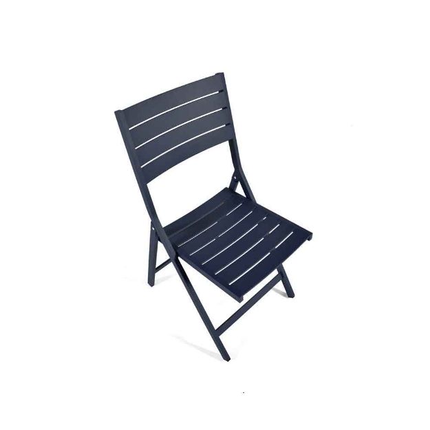 Image de Chaise pliante C27 en alu bleu foncé - Arcane