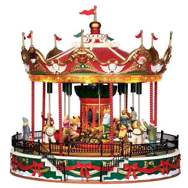 Image de Le carrousel du père noël - Lemax .