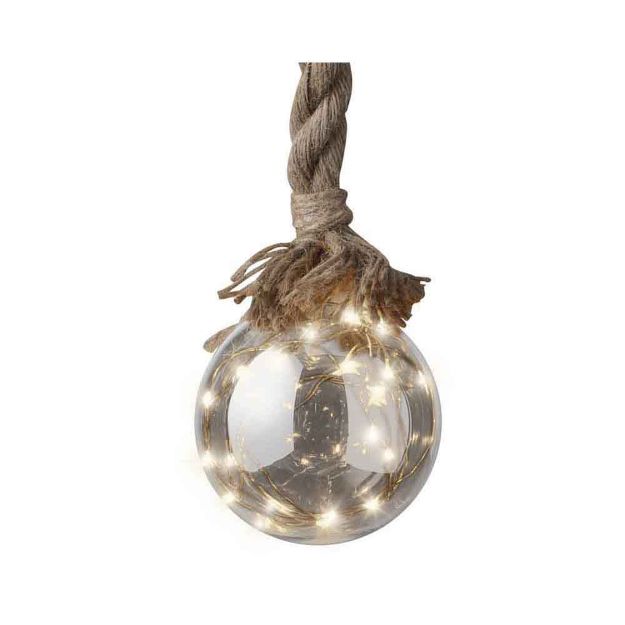 Image de Guirlande boule blanc chaud14x80cm-30Led