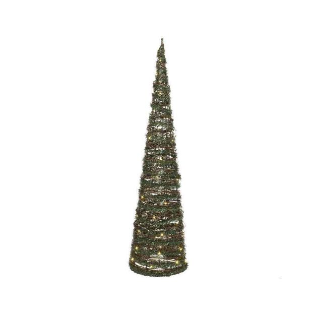 Image de Sapin cone blanc chaud19x19x60cm-40Led