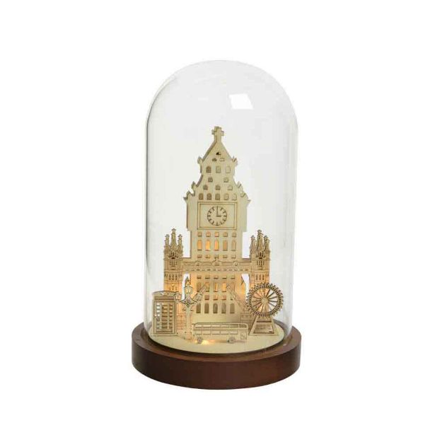 Image de Cloche Londres 16x28cm-7Led