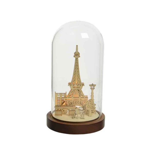 Image de Cloche Paris 16x28cm-7Led