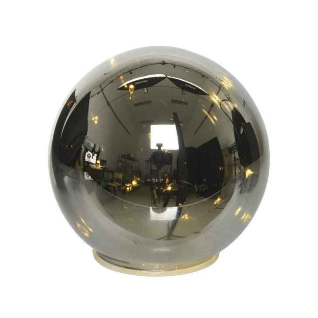 Image de Guirlande boule verre blanc 12cm-8Led