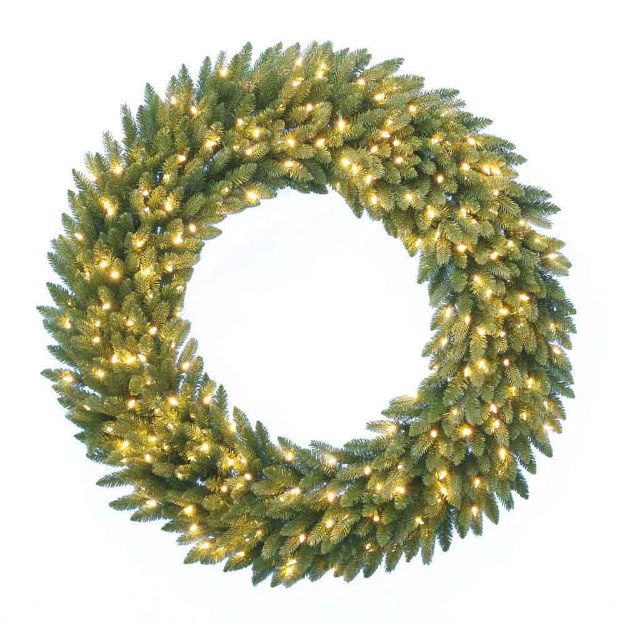 Image de Couronne Grande Fir Wreath d61cm 50 Led Transfo