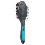 Image de Brosse, double, en plastique/nylon & poils métal