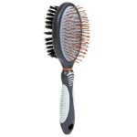 Image de Brosse, double, en plastique/nylon & poils métal