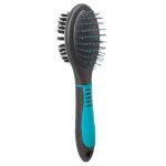 Image de Brosse, double, en plastique/nylon & poils métal