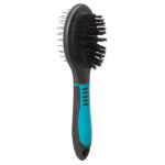 Image de Brosse, double, en plastique/nylon & poils métal