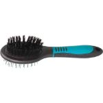 Image de Brosse, double, en plastique/nylon & poils métal