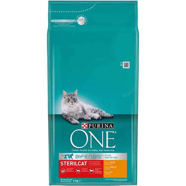 Image de ONE 6000G ADULT STERILCAT POULET, RICHE EN POULET ET AU BLÉ