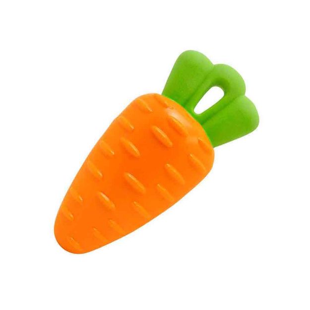 Image de Jouet chien TPR carotte 20 cm popcorn