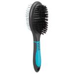 Image de Brosse, double, en plastique/nylon & poils métal