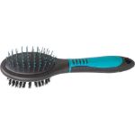 Image de Brosse, double, en plastique/nylon & poils métal