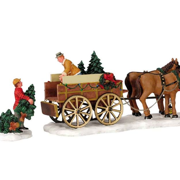 Image de Chariot a sapins de noel - Lemax