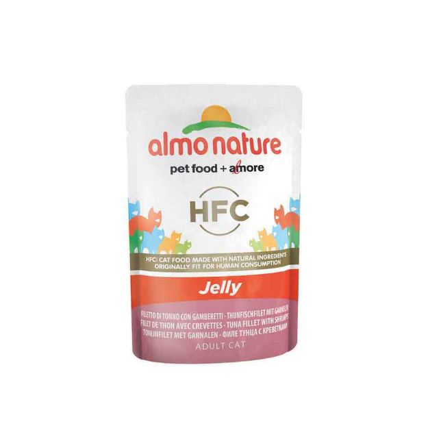 Image de HFC Cats 55g Jelly - avec thon et crevettes