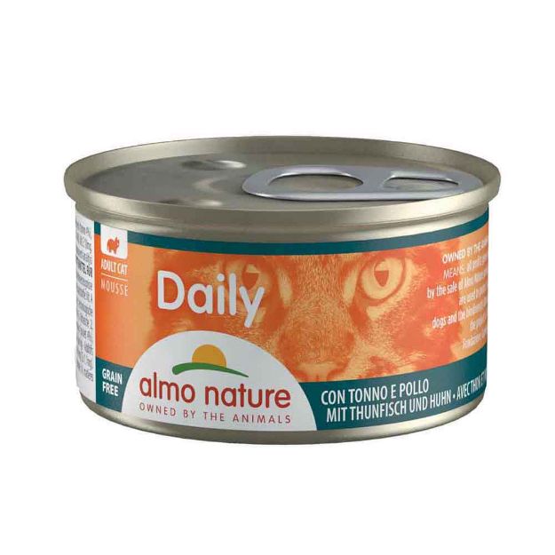 Image de Daily Cats 85g Mousse avec thon et poulet