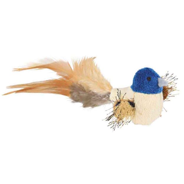 Image de Oiseau avec plumes, en peluche, catnip