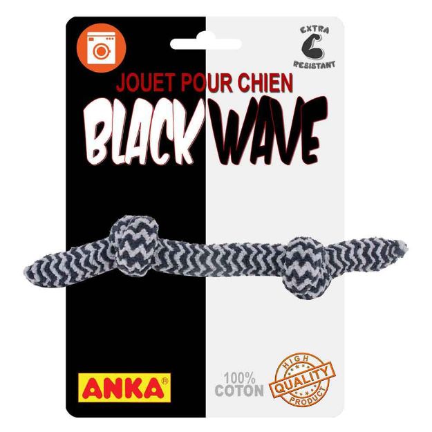 Image de CORDE A NOEUDS BLACK WAVE M : 36x3cm