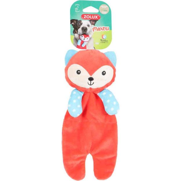 Image de jouet chien peluche maxou debout orange