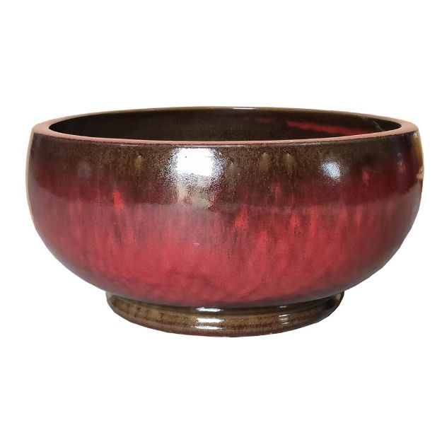 Image de Pot Noble Bowl Low Oxblood D18H9