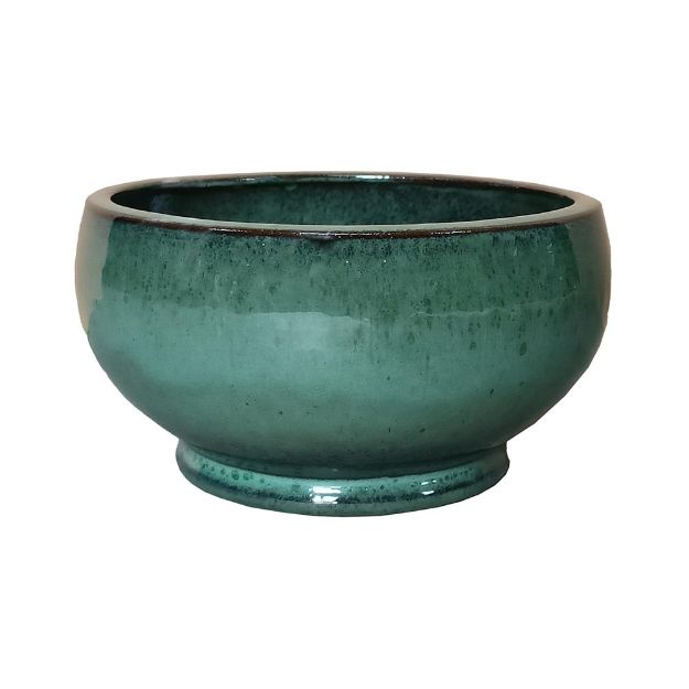 Image de Pot Noble Bowl Low Moss Green D18H9