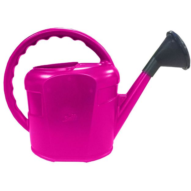 Image de Arrosoir ovale  6 litres + pomme fuchsia